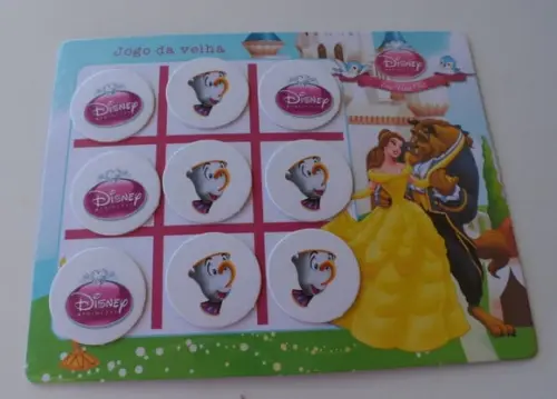 Jogo da Velha Personalizado Bela e a Fera Vários Temas