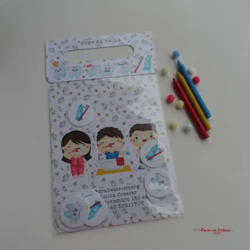 Jogo da Velha Personalizado Fada do Dente Lembrancinha