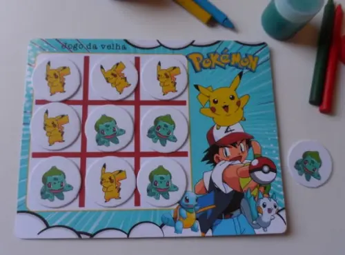 Jogo da Velha Personalizado Pokémon Vários Temas