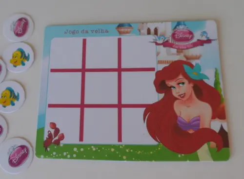 Jogo da Velha Personalizado Pequena Sereia Vários Temas