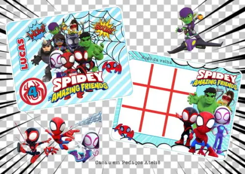 Jogo da Velha Personalizado Spidey e Seus Amigos