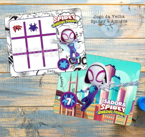 Jogo da Velha Personalizado Spidey e Seus Amigos