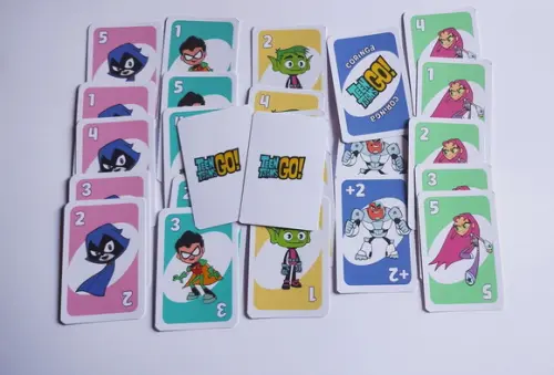 Jogo de Cartas Jovens Titãs Estilo Uno Infantil Lembrancinha