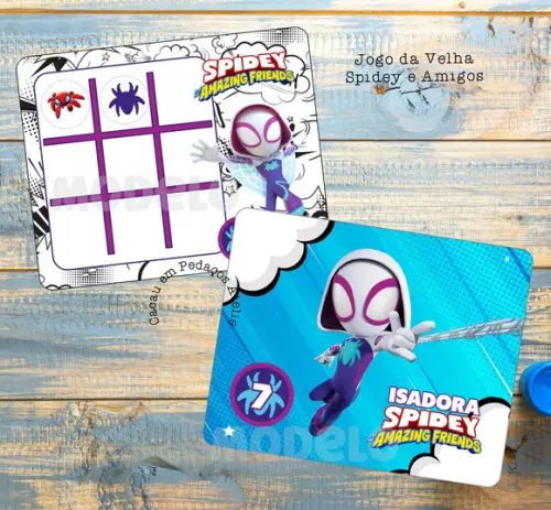 Jogo da Velha Personalizado Spidey e Seus Amigos