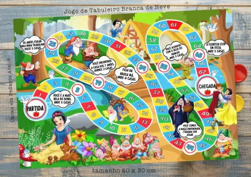 Jogo de Tabuleiro Branca de Neve Lembrancinhas
