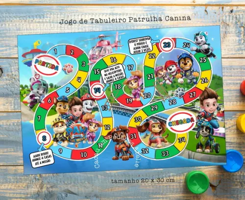 Jogo de Tabuleiro Personalizado Patrulha Canina