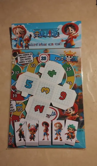 Jogo de Tabuleiro Trilha One Piece Lembrancinhas