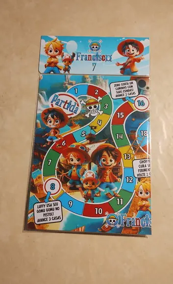 Jogo de Tabuleiro Trilha One Piece Lembrancinhas