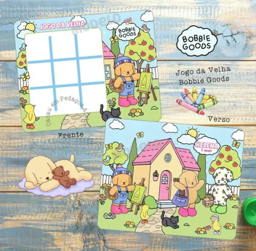 Lembrancinha Bobbie Goods Jogo da Velha Personalizado