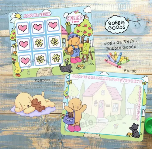 Lembrancinha Bobbie Goods Jogo da Velha Personalizado