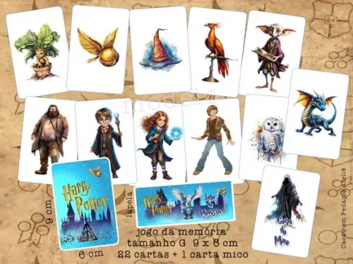 Lembrancinha Jogo da Memória G Personalizado Harry Potter
