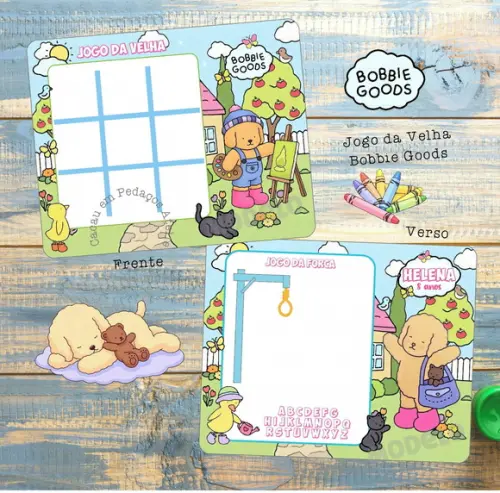 Lembrancinha Bobbie Goods Jogo da Velha Personalizado