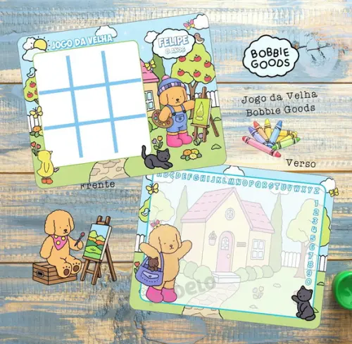 Lembrancinha Bobbie Goods Jogo da Velha Personalizado