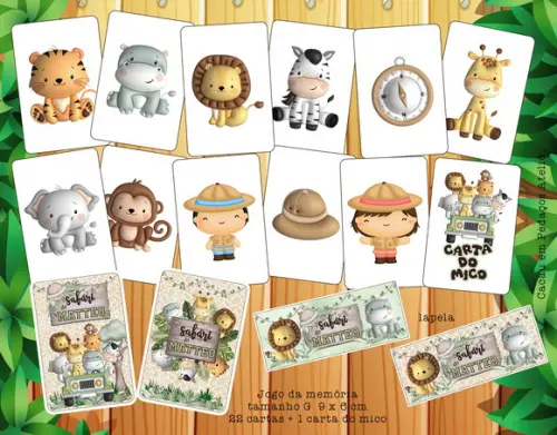 Lembrancinha Jogo da Memória Pokémon Personalizado 23 Cartas