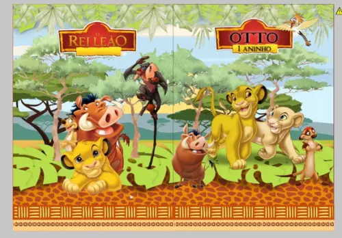 Lembrancinha Rei Leão Álbum com Figurinhas Desenho Colorir