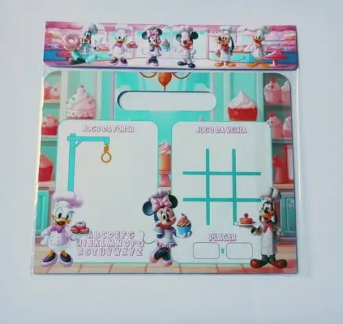 Lousa Mágica Minnie Confeitaria com Caneta e Jogos Cartonada