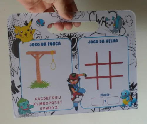 Lousa Mágica Pokémon Pikachu com Caneta e Jogos