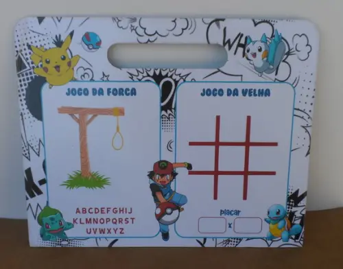 Lousa Mágica Pokémon Pikachu com Caneta e Jogos