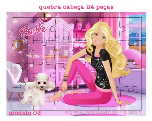 Quebra Cabeça 24 Peças Barbie Lembrancinha
