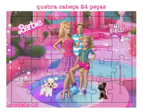 Quebra Cabeça 24 Peças Barbie Lembrancinha