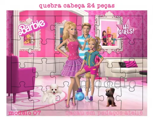 Quebra Cabeça 24 Peças Barbie Lembrancinha