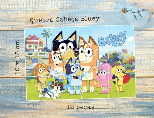 Quebra Cabeça Bluey 10 x 15 cm