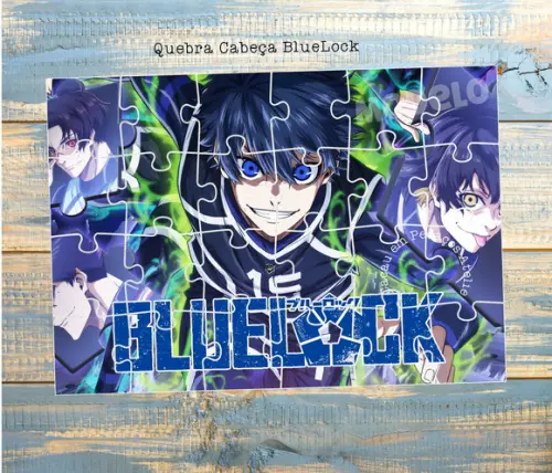 Quebra Cabeça Bluelock Lembrancinha 20 x 30 cm Blue Lock