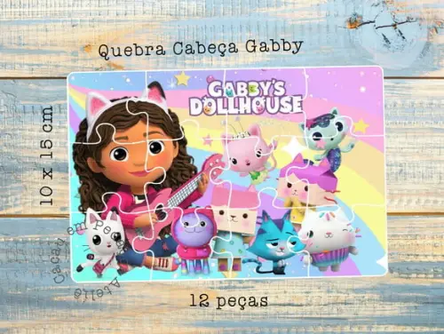 Quebra Cabeça Casa da Gabby 10 x 15 cm