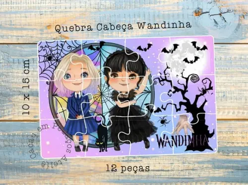 Quebra Cabeça Personalizado Wandinha 10 x 15 cm