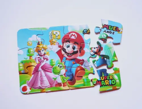 Quebra Cabeça Super Mário Personalizado 10x15cm Lembrancinha