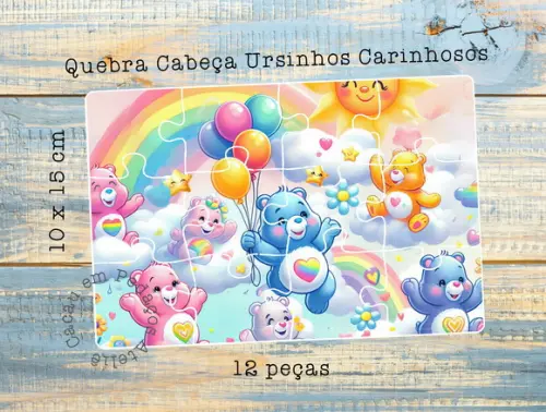 Quebra Cabeça Ursinhos Carinhosos 10 x 15 cm