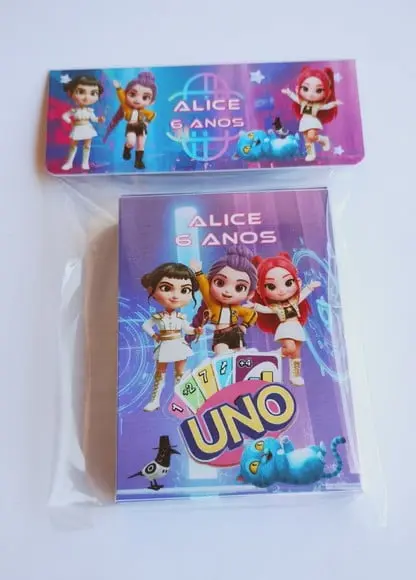 Uno Guerreiras do Kpop Huntrix Lembrancinha de Aniversário