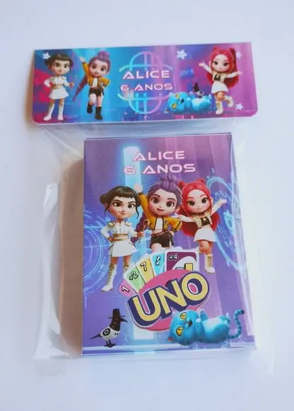 Uno Guerreiras do Kpop Huntrix Lembrancinha de Aniversário