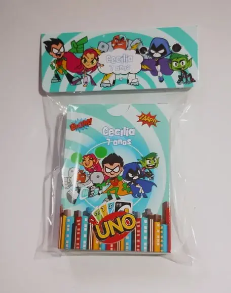 Jovens Titãs Jogo Uno Lembrancinha de Aniversário infantil