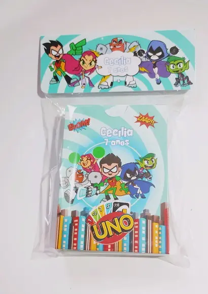 Jovens Titãs Jogo Uno Lembrancinha de Aniversário infantil