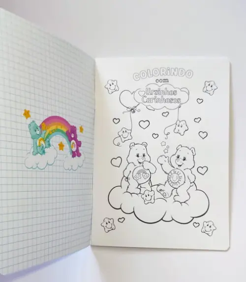 Ursinhos Carinhosos Álbum com Figurinhas Desenho Colorir