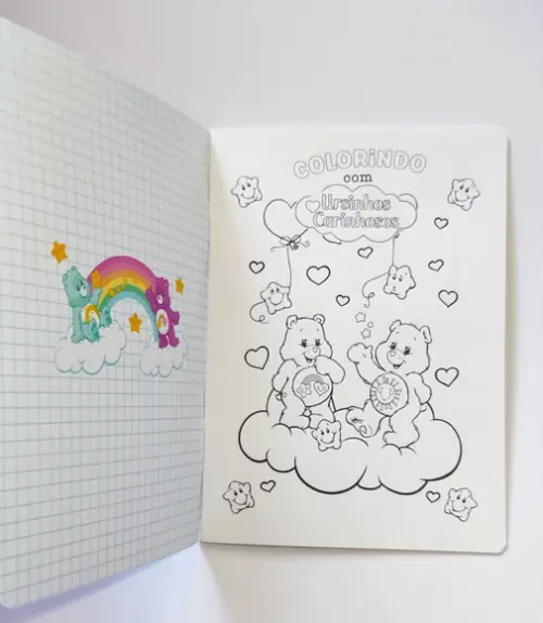 Ursinhos Carinhosos Álbum com Figurinhas Desenho Colorir