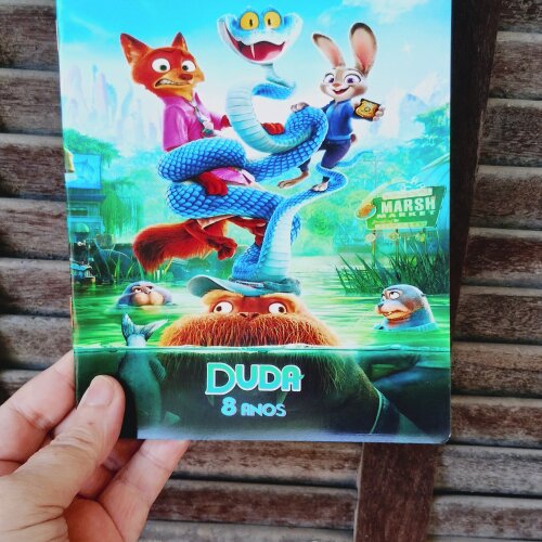 Álbum de Figurinhas Zootopia 2 com Desenhos de Colorir Festa