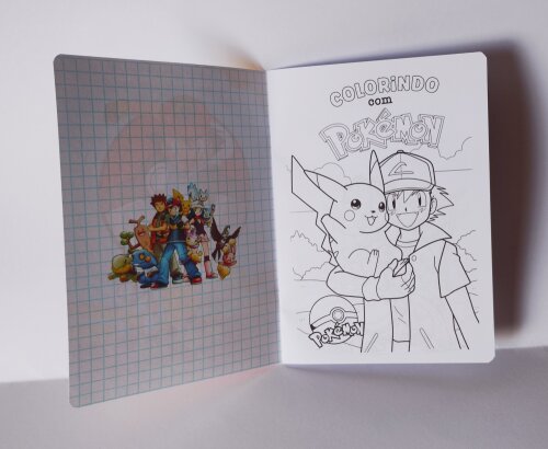 Álbum de Figurinhas Pokémon com Desenhos de Colorir