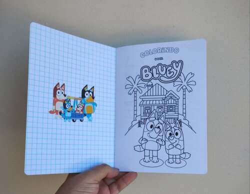 Álbum de Figurinhas com Desenhos para Colorir Bluey