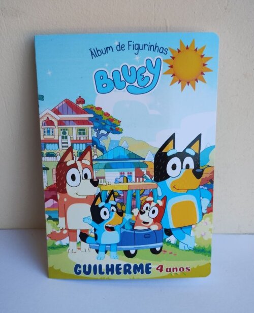 Álbum de Figurinhas com Desenhos para Colorir Bluey