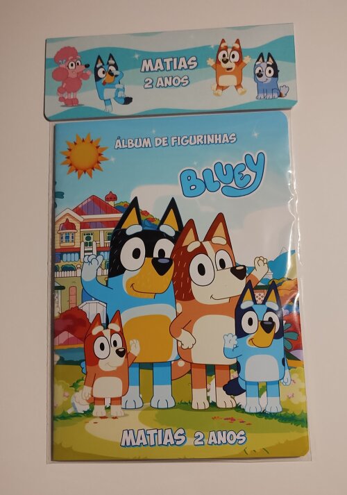 Álbum de Figurinhas com Desenhos para Colorir Bluey