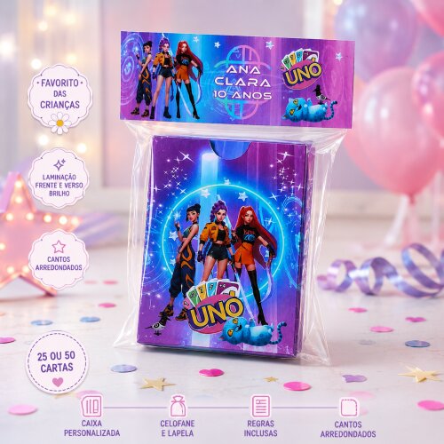 Uno Guerreiras do Kpop Huntrix Lembrancinha de Aniversário