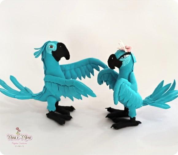 Arara Blu e Jade de Feltro - Tema Rio