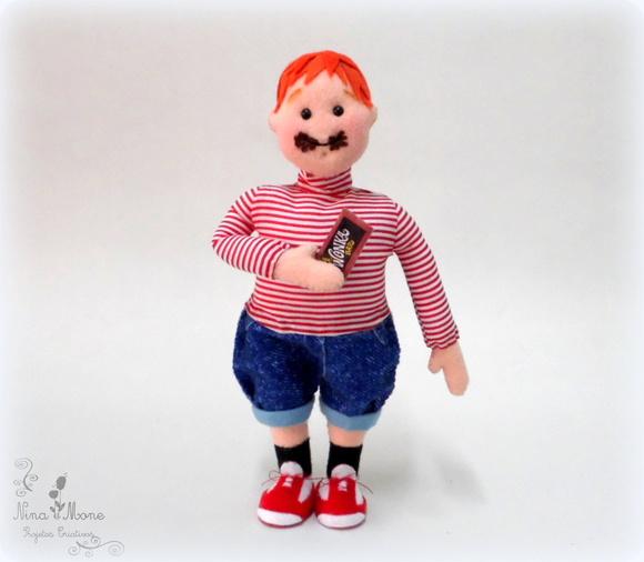 Augustus Gloop de feltro