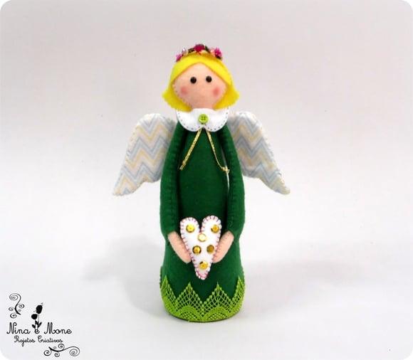 Boneca Anjinha em Feltro