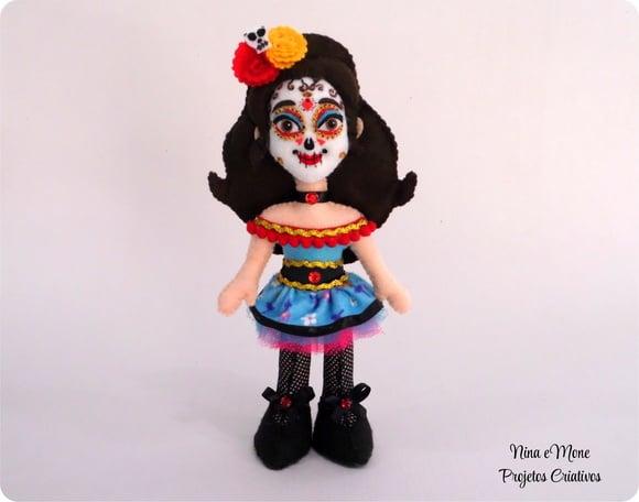 Boneca Isabel de feltro - tema Elena de Avalor