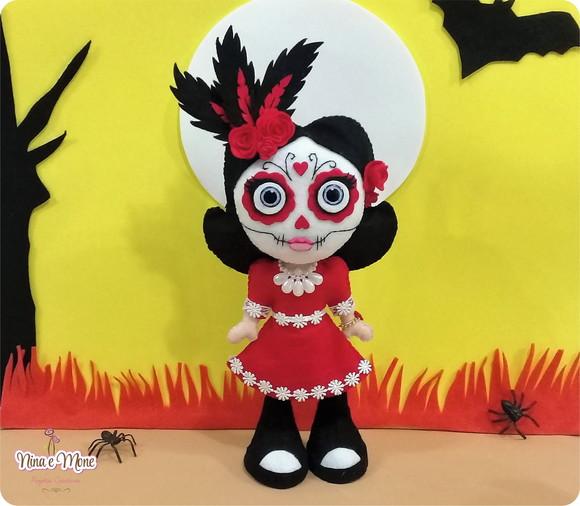 Boneca Katrina de Feltro (halloween)