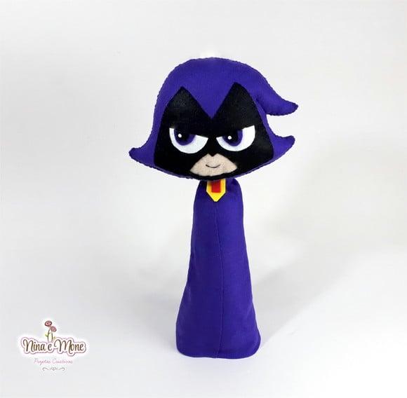 Boneca Ravena de Feltro - Tema Jovens Titãs