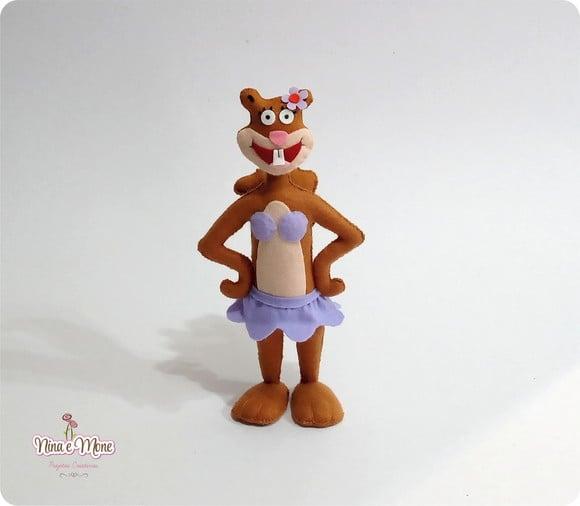 Boneca Sandy Bochechas de Biquini de feltro - Bob Esponja
